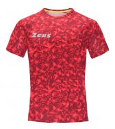 Zeusport, T-shirt Pixel Rosso - Fitnesskleding