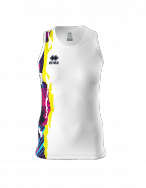 Errea, PAMELA WOMAN FUXIA FLUO SLEEVELESS PADEL TENNIS VEST Bianco - PADEL lijn