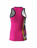 Errea, PAMELA WOMAN FUXIA FLUO SLEEVELESS PADEL TENNIS VEST Fuxia-fluo - PADEL lijn