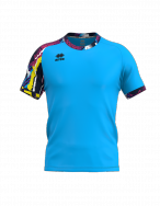 Errea, PADDY PADEL TENNIS SHIRT SHORT SLEEVES ROUND NECK MAN Cyan - PADEL lijn