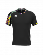 Errea, PADDY PADEL TENNIS SHIRT SHORT SLEEVES ROUND NECK MAN Nero - PADEL lijn