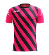 Zeusport, Shirt Zip Fuxia-nero - Voetbalshirts