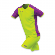 Gems, AMO01 KIT LAOS GIALLO FLUO/VIOLA - Voetbaltenues