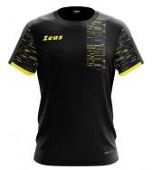 Zeusport, T-Shirt Glitch Nero-giallo - Free Time 