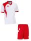 Errea Set Neath shirt+ short bianco/rosso