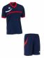 Errea set Derby shirt+ Neath short blu/rosso