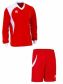 Errea Set Neath shirt+ short L/S rosso/bianco