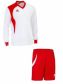 Errea Set Neath shirt+ short L/S bianco/rosso