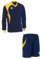 Errea Set Neath shirt+ short L/S blu/giallo