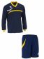 Errea set Derby shirt+ Neath short L/S blu/giallo