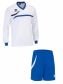 Errea set Derby shirt+ Neath short L/S bianco/royal