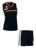 Errea Volleyball set Vitoria shirt Amazon short Nero arancio bianco