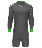 Zeusport Kit GK Paros Grigio Scuro-Verde Fluo-Bianco