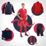 Massport BOX6PZ Box Calcio Basic 6 pezzi blu-rosso