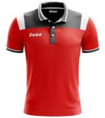 Zeusport Polo Vesuvio Grigio scuro-tang red