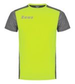 Zeusport T-shirt Click giallofluo-grigio melange