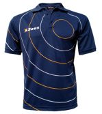 Zeusport Polo Orbit Blu-Arancio-Bianco