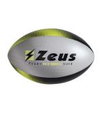 Zeusport Pallone Rugby nero-giallofluo